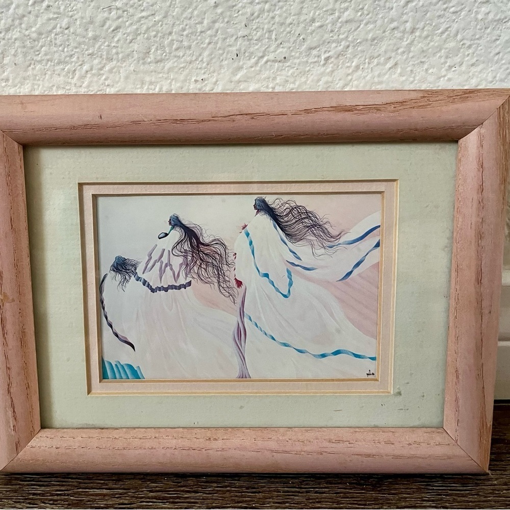 Elegant Framed Art with Pastel Hues